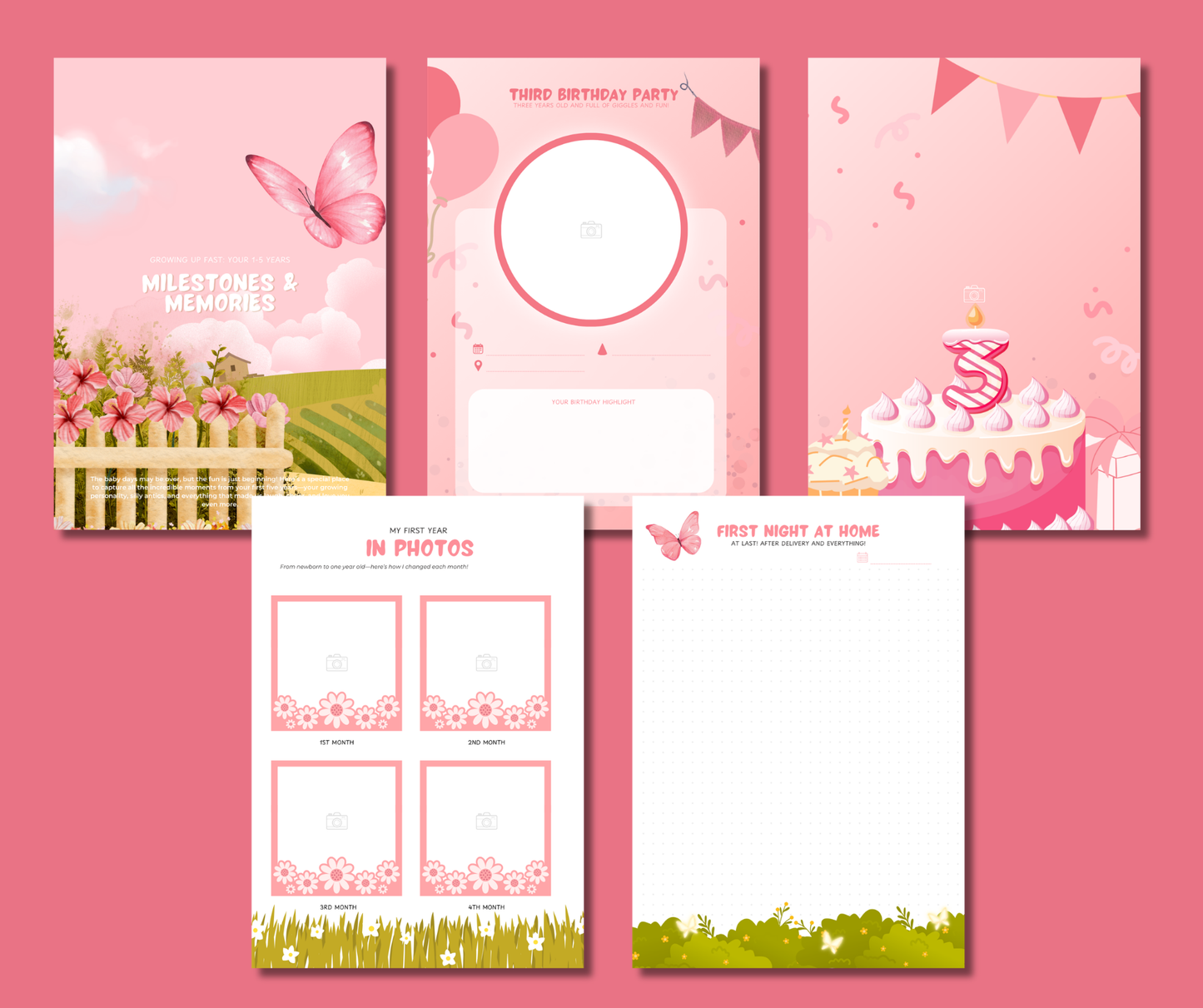 Butterfly Garden Baby Memory Book