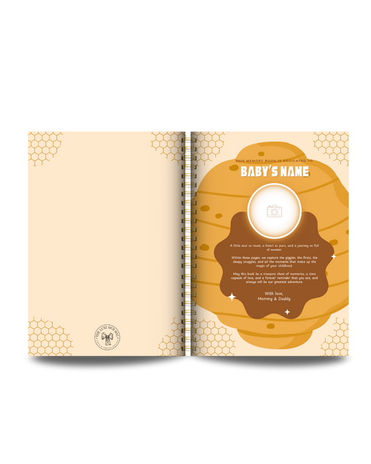 Honey Bee Theme Baby Memory Book