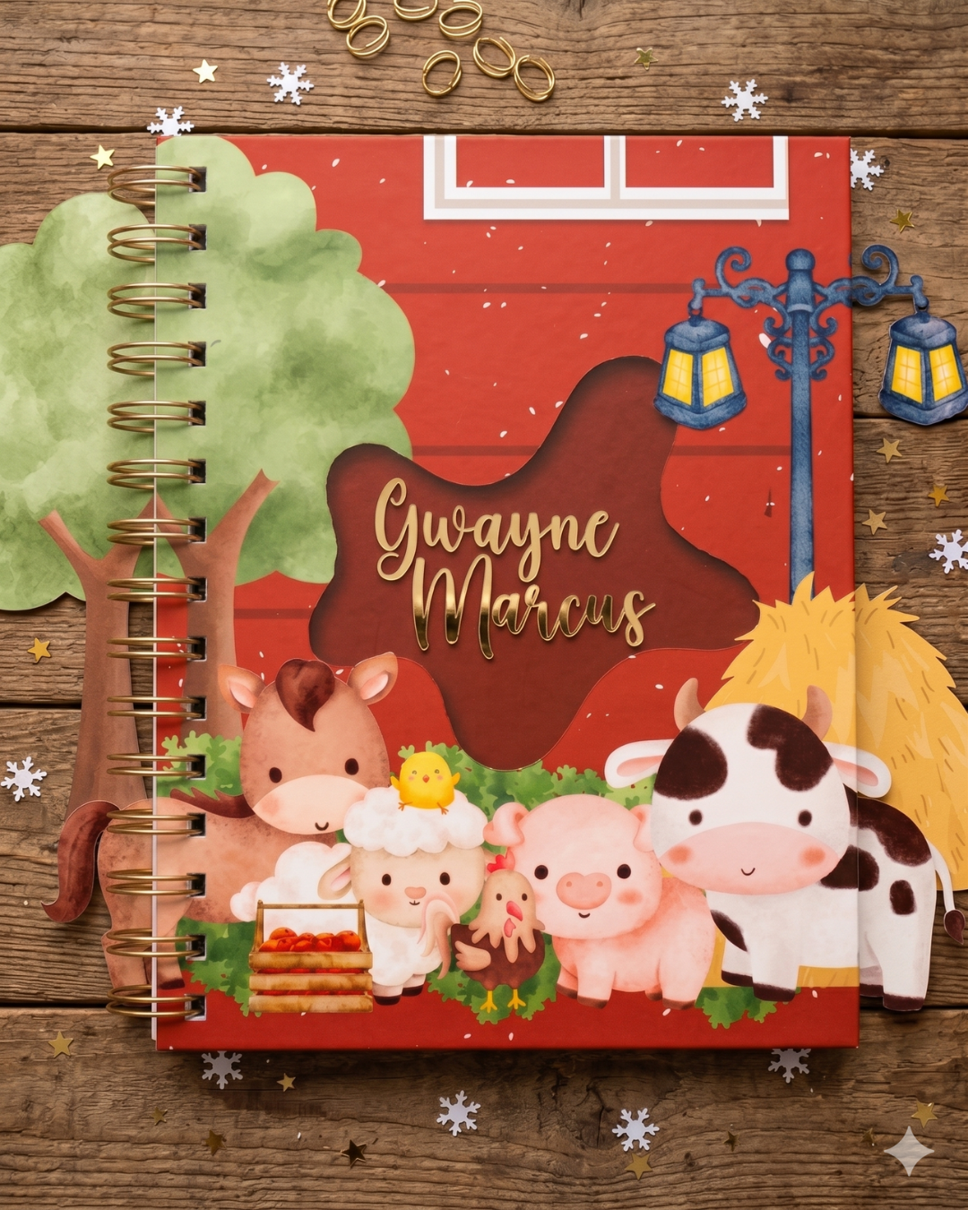 Barn Animals Baby Memory Book | Personalized Baby Memory Keeper