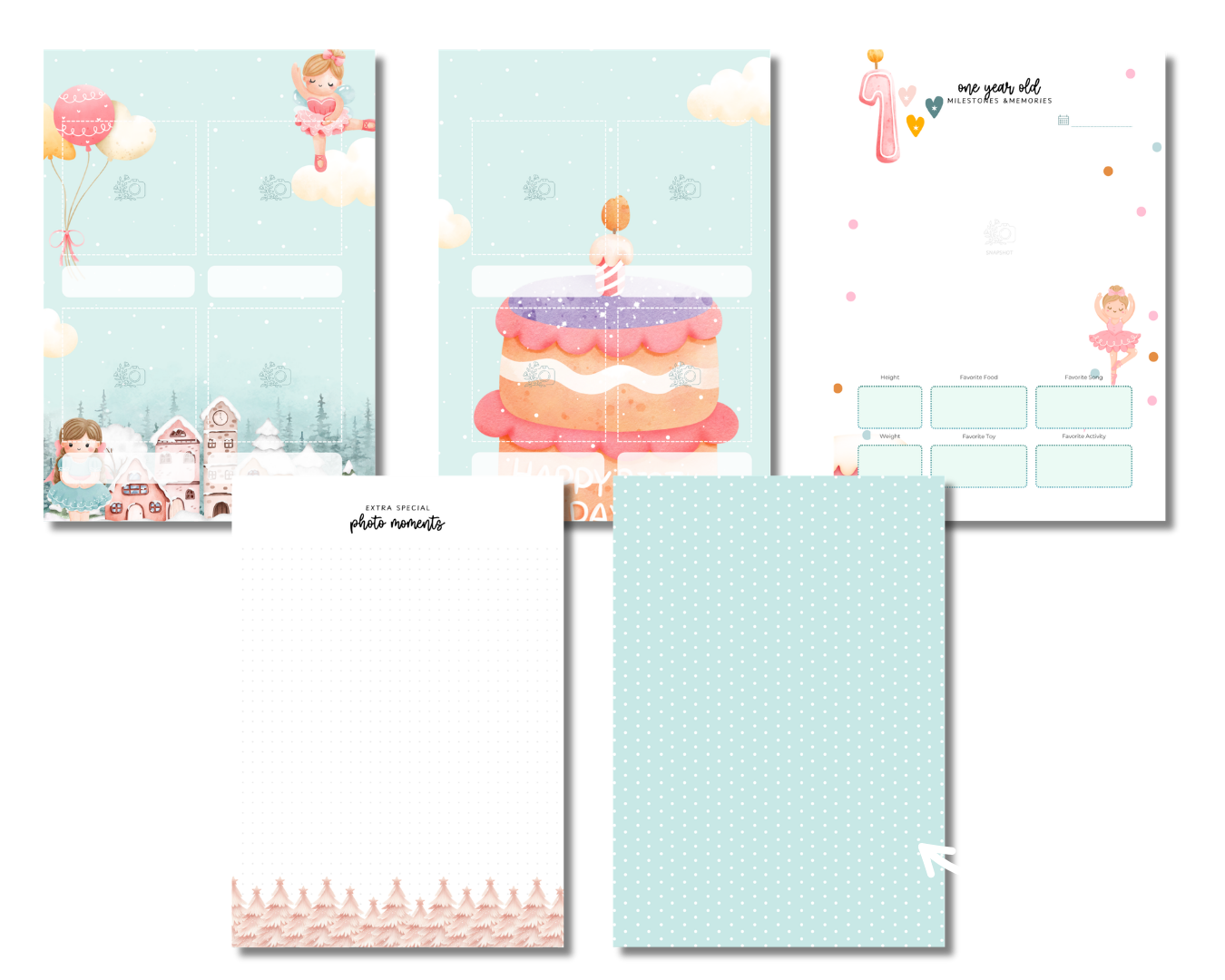 The Nutcracker Baby Memory Book Template | Editable Canva Digital Download