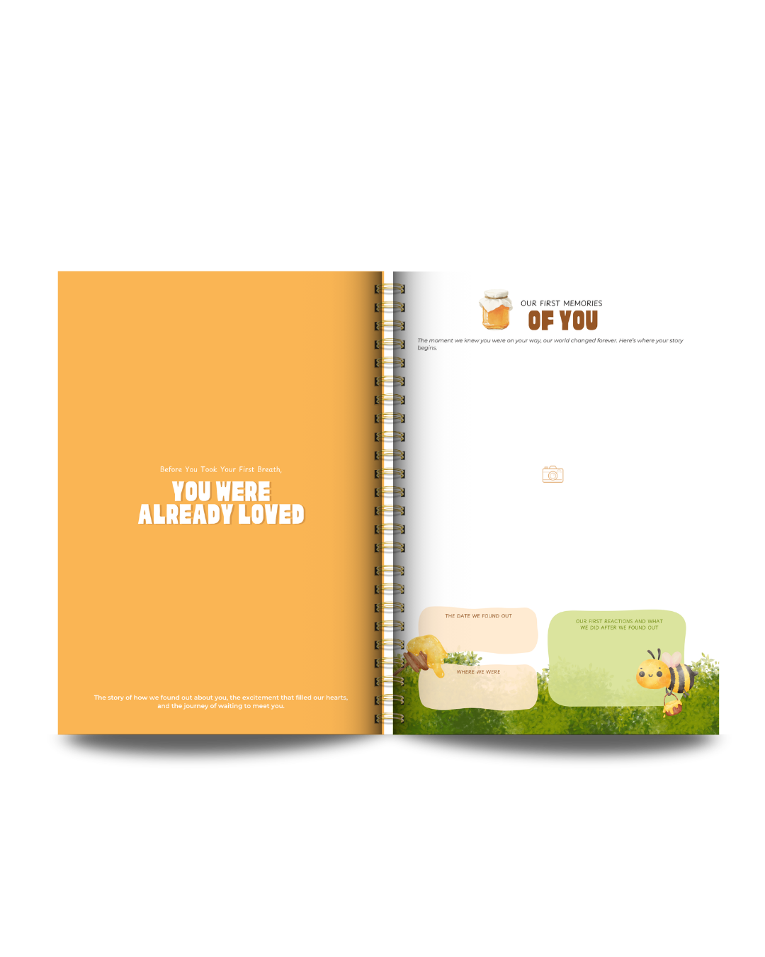Honey Bee Theme Baby Memory Book