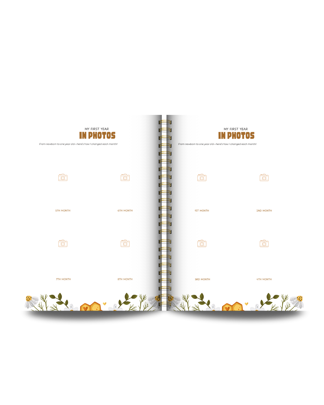 Honey Bee Theme Baby Memory Book