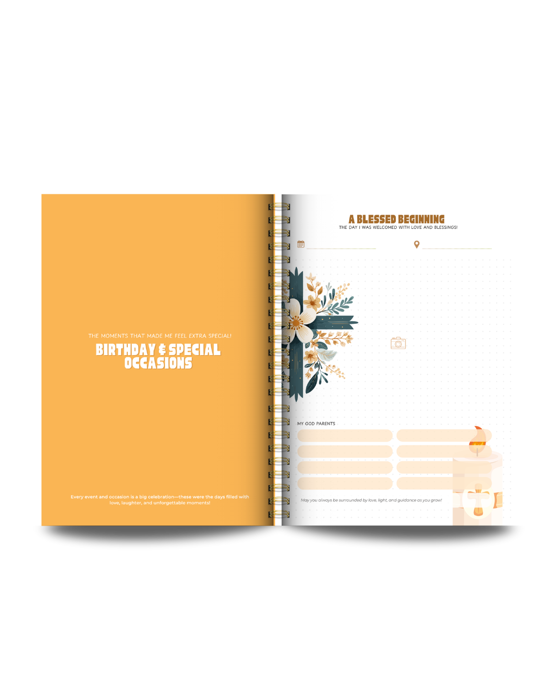 Honey Bee Theme Baby Memory Book