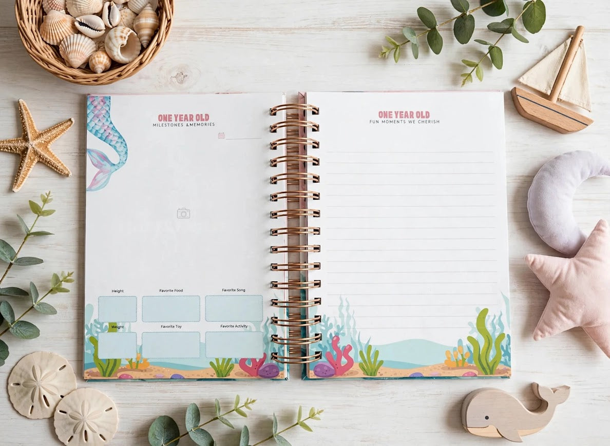 Bubblegum Mermaid Baby Memory Book