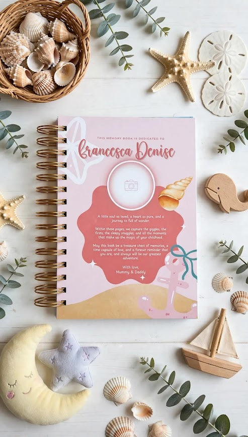 Bubblegum Mermaid Baby Memory Book