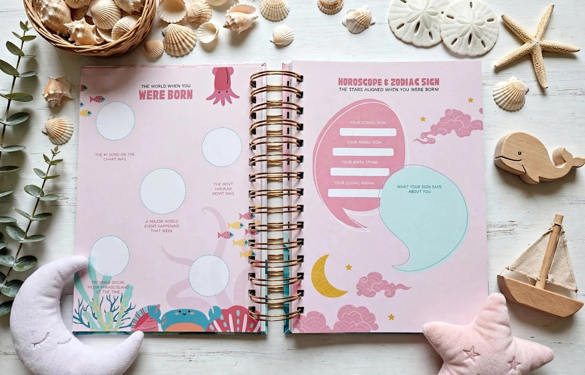 Bubblegum Mermaid Baby Memory Book