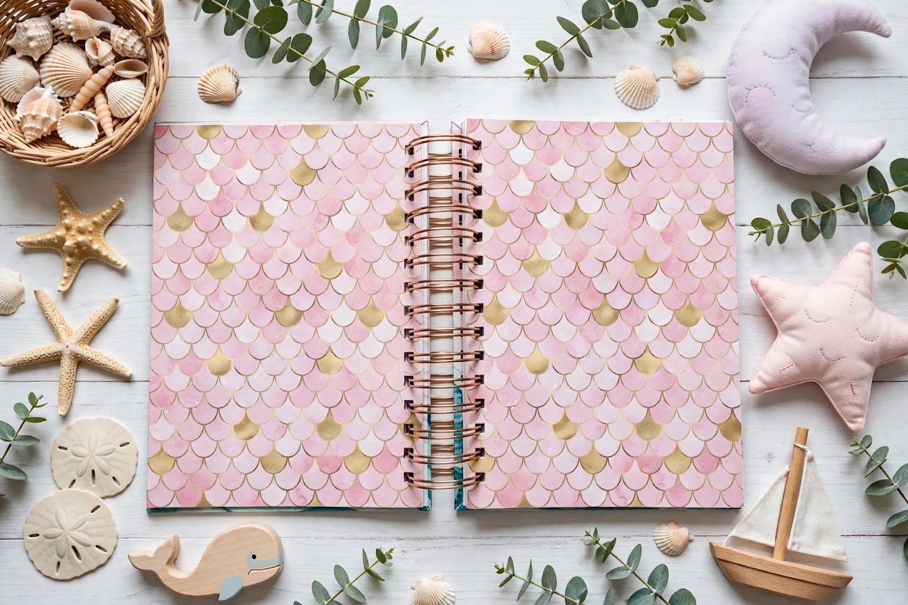 Bubblegum Mermaid Baby Memory Book